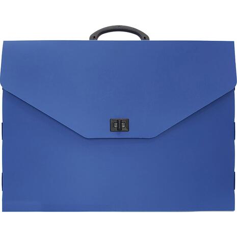 Τσάντα σχεδίου πλαστική 32x43x5cm με χερούλι μπλε